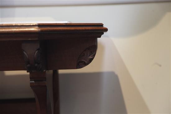 Attributed to A.W.N. Pugin. A pair of mid 19th century Reformed Gothic oak serving tables, probably made by J.G. Crace, W.3ft 6in.